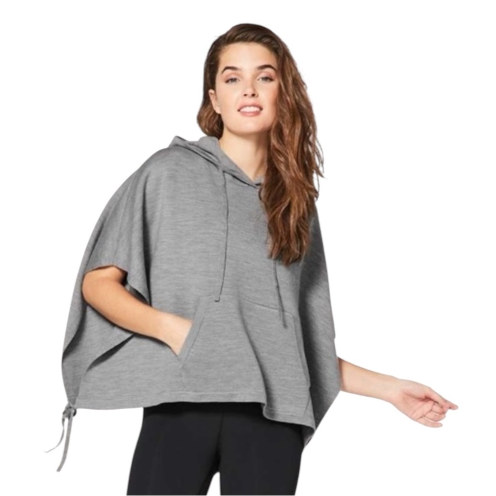 LULULEMON “All in a Day” Hooded Poncho in Gray Size One Size — GORGEOUS!!! - Picture 2 of 11